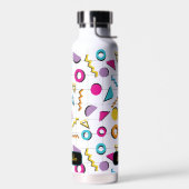 Geometrisch patroon van de Retro van 80-kleuren Waterfles (Links)