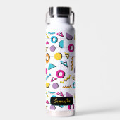 Geometrisch patroon van de Retro van 80-kleuren Waterfles (Voorkant)