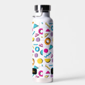 Geometrisch patroon van de Retro van 80-kleuren Waterfles (Rechts)