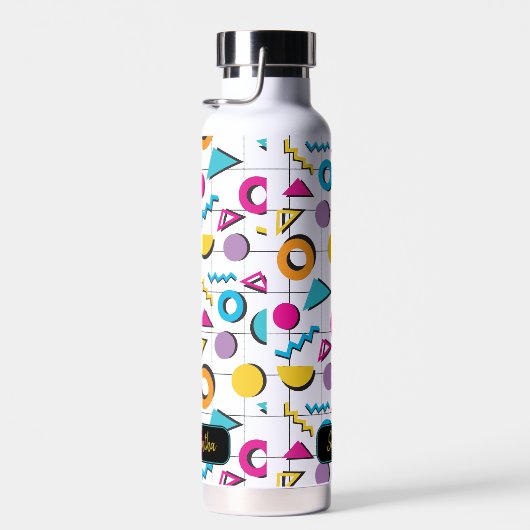 Geometrisch patroon van de Retro van 80-kleuren Waterfles (Rechts)