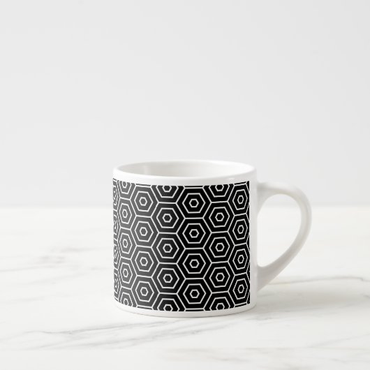 Geometrisch patroon van de textuur van hexagons espresso kop (Rechts)