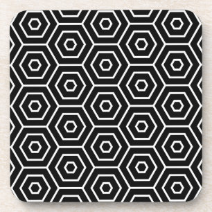 Geometrisch patroon van de textuur van hexagons onderzetter