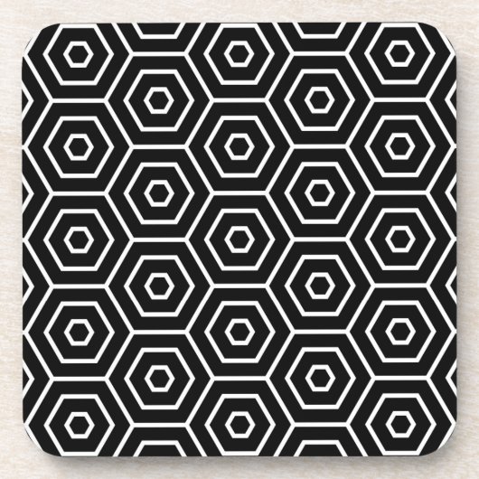 Geometrisch patroon van de textuur van hexagons onderzetter (Voorkant)