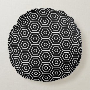 Geometrisch patroon van de textuur van hexagons rond kussen