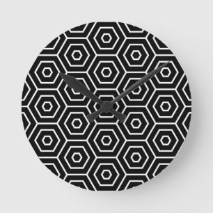 Geometrisch patroon van de textuur van hexagons ronde klok