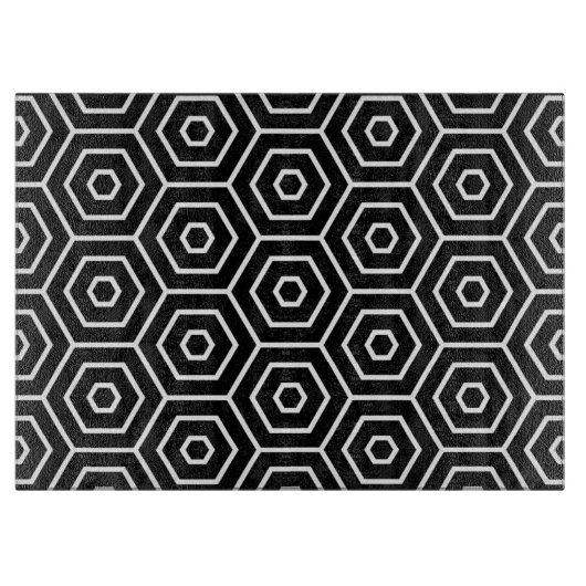 Geometrisch patroon van de textuur van hexagons snijplank (Voorkant)