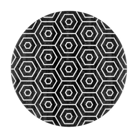 Geometrisch patroon van de textuur van hexagons snijplank (Voorkant)