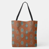 Geometrisch patroon van de Zuidwest Diamonds Tote Bag (Achterkant)