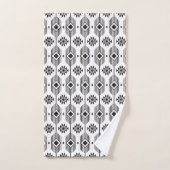 Geometrisch patroon van de zwarte en witte etnisch bad handdoek (Handdoek)