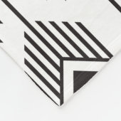Geometrisch patroon van de zwarte en witte etnisch fleece deken (Hoek)