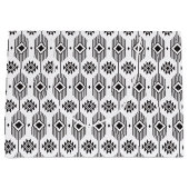 Geometrisch patroon van de zwarte en witte etnisch groot cadeauzakje (Voorkant)