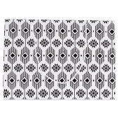 Geometrisch patroon van de zwarte en witte etnisch groot cadeauzakje (Achterkant)