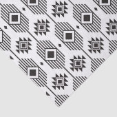 Geometrisch patroon van de zwarte en witte etnisch tissuepapier (Detail)