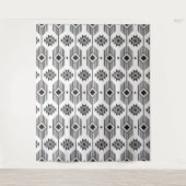 Geometrisch patroon van de zwarte en witte etnisch wandkleed (Voorkant)