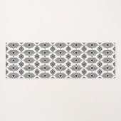 Geometrisch patroon van de zwarte en witte etnisch yogamat (Achterkant (horizontaal))