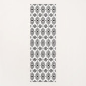 Geometrisch patroon van de zwarte en witte etnisch yogamat (Voorkant)