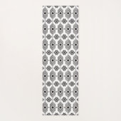 Geometrisch patroon van de zwarte en witte etnisch yogamat (Achterkant)