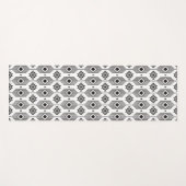 Geometrisch patroon van de zwarte en witte etnisch yogamat (Voorkant (horizontaal))