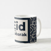 Geometrisch patroon van Eid Mubarak Koffiemok (Voorkant rechts)