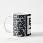 Geometrisch patroon van Eid Mubarak Koffiemok (Links)
