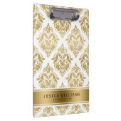 Geometrisch patroon van Elegant Gold en White Dama Klembord (Rechts)