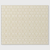 Geometrisch patroon van elegante witte en goudkuns cadeaupapier (Vlak)