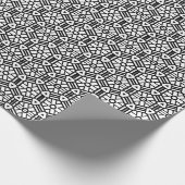 Geometrisch patroon van elegante witte en zwarte d cadeaupapier (Hoek)