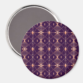 Geometrisch patroon van elkaar kruisende diamantvo magneet