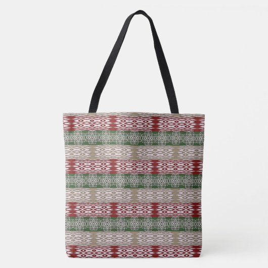 Geometrisch patroon van etnische Afrikaanse stamme Tote Bag (Voorkant)