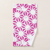 geometrisch patroon van Fuchsia Bad Handdoek (Handdoek)