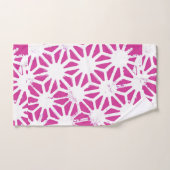 geometrisch patroon van Fuchsia Bad Handdoek (Handdoek)