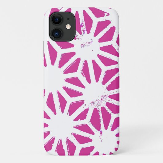 geometrisch patroon van Fuchsia Case-Mate iPhone Case (Achterkant)