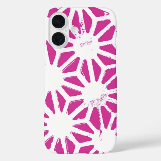 geometrisch patroon van Fuchsia Case-Mate iPhone Case (Achterkant)