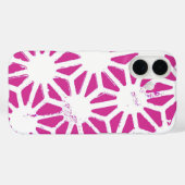 geometrisch patroon van Fuchsia Case-Mate iPhone Case (Achterkant (horizontaal))