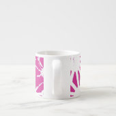 geometrisch patroon van Fuchsia Espresso Kop (Achterkant)