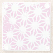 geometrisch patroon van Fuchsia Glazen Onderzetter (Achterkant)