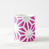geometrisch patroon van Fuchsia Koffiemok (Center)