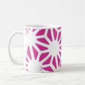 geometrisch patroon van Fuchsia Koffiemok (Links)
