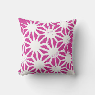 geometrisch patroon van Fuchsia Kussen