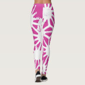 geometrisch patroon van Fuchsia Leggings (Achterkant)