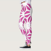 geometrisch patroon van Fuchsia Leggings (Links)
