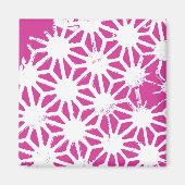 geometrisch patroon van Fuchsia Magneet (Voorkant)