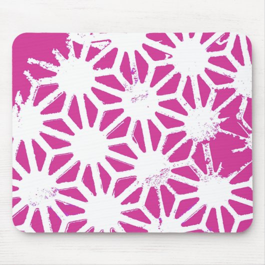 geometrisch patroon van Fuchsia Muismat (Voorkant)