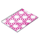 geometrisch patroon van Fuchsia Notitieboek (Linkerzijde)