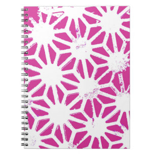 geometrisch patroon van Fuchsia Notitieboek