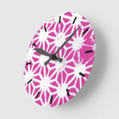 geometrisch patroon van Fuchsia Ronde Klok (Hoek)