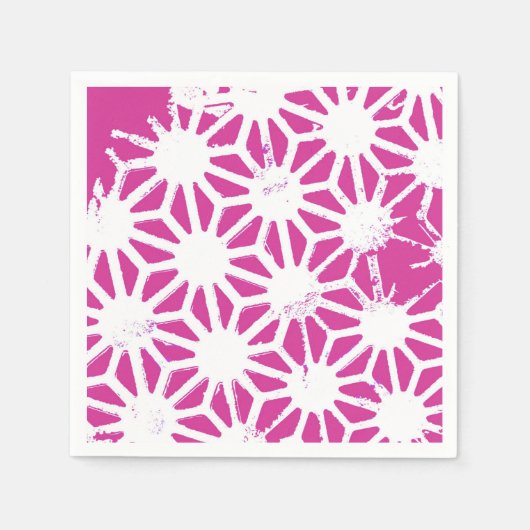 geometrisch patroon van Fuchsia Servet (Voorkant)