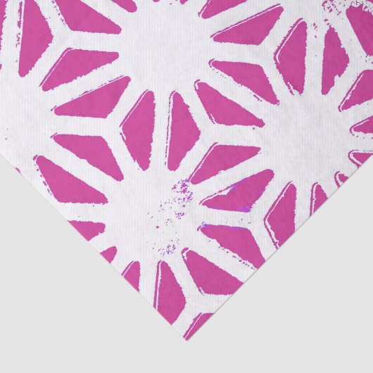 geometrisch patroon van Fuchsia Tissuepapier (Detail)