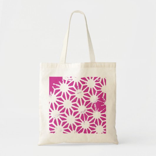 geometrisch patroon van Fuchsia Tote Bag (Voorkant)