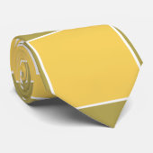 Geometrisch patroon van gele groene vierkanten stropdas (Opgerold)